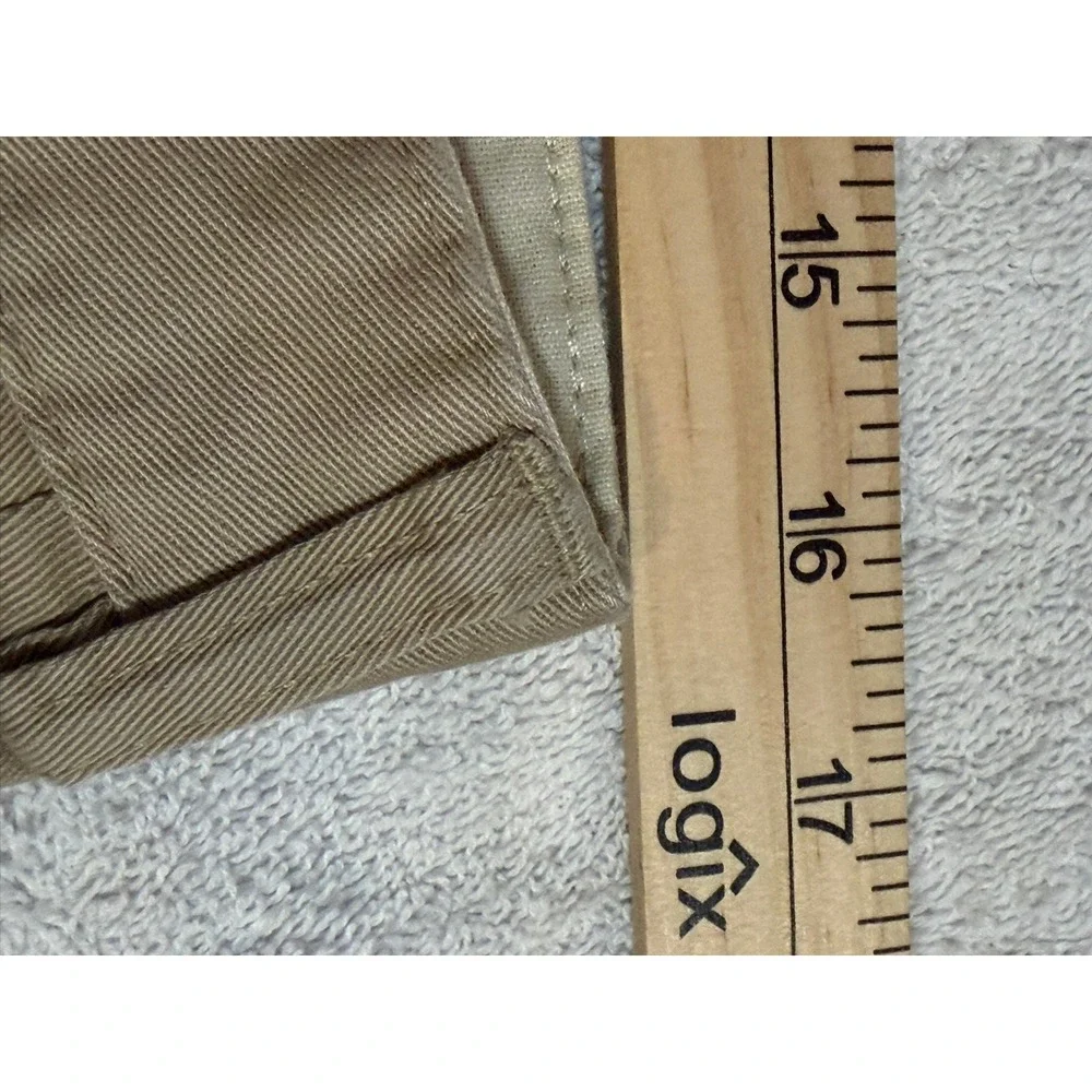 Polo Ralph Lauren Mens Pleated Chino Shorts Tan Khaki Cotton 34 6 Inch Inseam